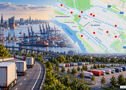 Dezentrale LKW-Vorstauplätze Billbrook/Rothenburgsort